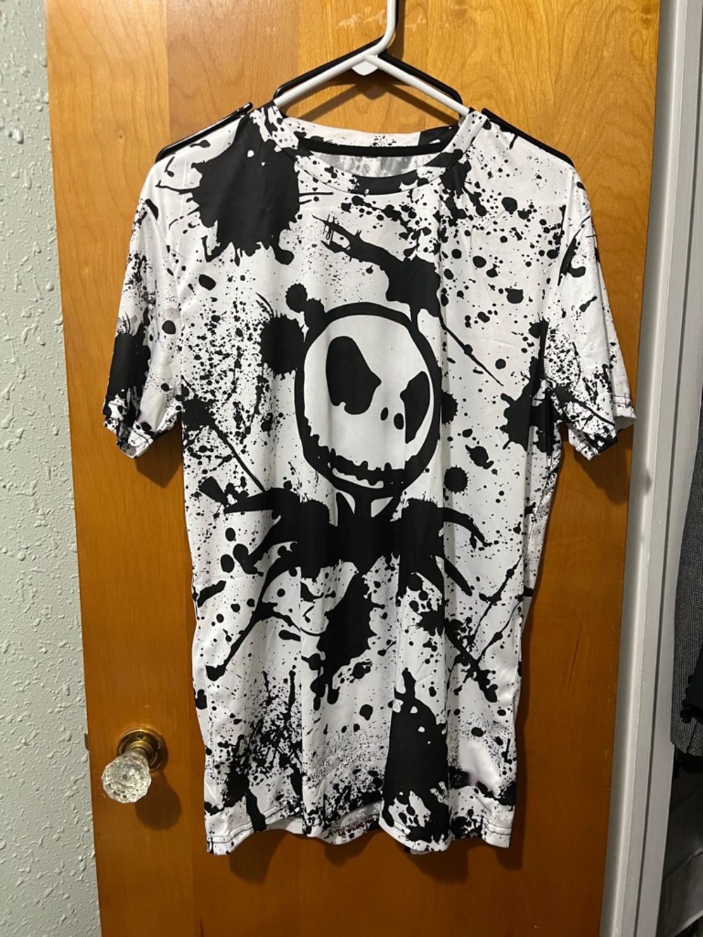 Graphic Black & White Short Sleeve Jack Skellington Shirt Unisex